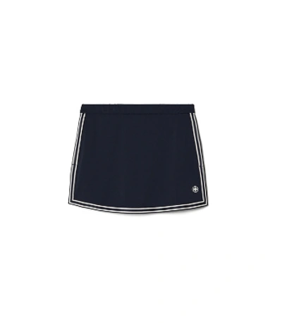 Tory Sport Tory Burch Tech Piqué Side-slit Tennis Skirt In Tory Navy