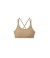 Tory Sport Tory Burch Compression Mélange Cross-back Bra In Mushroom