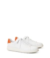 Tory Sport Howell Golf Sneaker In Titanium White/varsity Orange