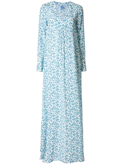 Macgraw Floral Print Dress In Blue