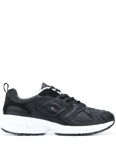 Tommy Jeans Chunky Sole Sneakers In Black