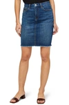 Jen7 By 7 For All Mankind Fray Hem Denim Pencil Skirt In Twlightdream