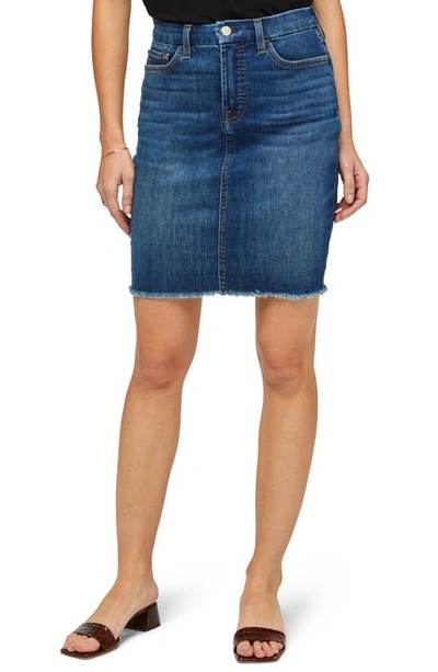 Jen7 By 7 For All Mankind Fray Hem Denim Pencil Skirt In Providence