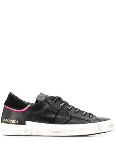 Philippe Model Prsx L Sneakers In Black Leather In Black
