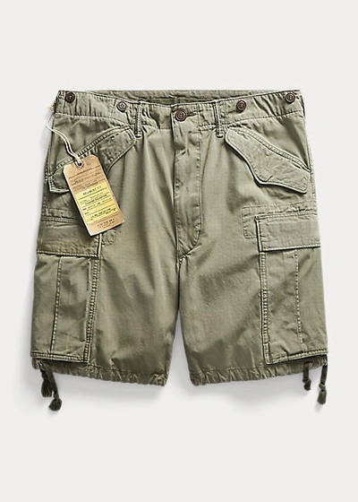 Double Rl Ripstop Cargo Short In Shelter Green