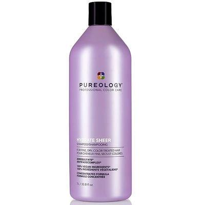 Pureology Hydrate Sheer Shampoo For Fine, Dry, Color-treated Hair 33.8 Fl oz/ 1000 ml