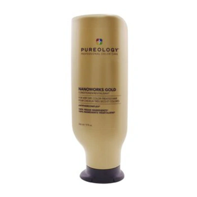 Pureology Nanoworks Gold Strengthening Hydrating Conditioner 9 Fl oz/ 266 ml In Gold Tone,orange