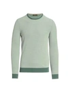Loro Piana Men's Falkville Bicolor Sweater In Nougat Aventurine