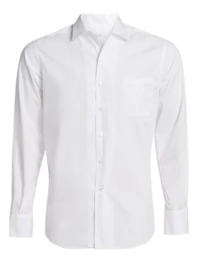 Loro Piana Andre Cotton Button-down Shirt In Optic White