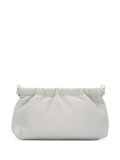 Attico Metal Clasp Clutch Bag In White