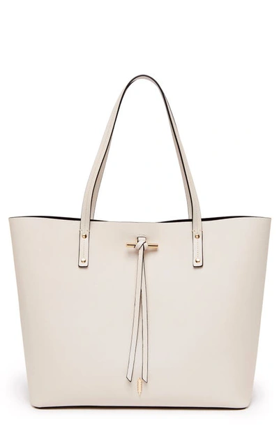 Thacker Fran Leather Tote In Gardenia