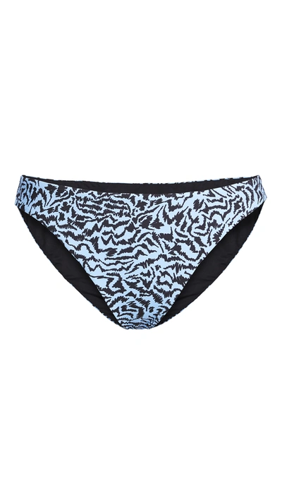 Hvn Hipster Bikini Bottoms In Pale Blue Tiger