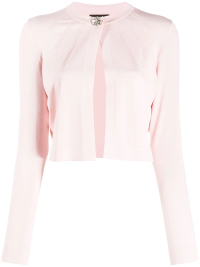 Escada Long Sleeve Embellished-button Cardigan In Pink
