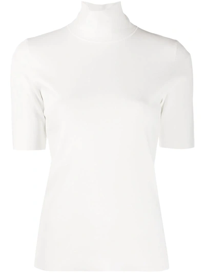 Escada Short-sleeved Knit Top In White