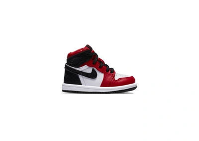 Pre-owned Jordan 1 Retro High Satin Snake Chicago (td) In Gym Red/white-black