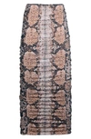 Afrm Venice Ruched Skirt In Placement Snake