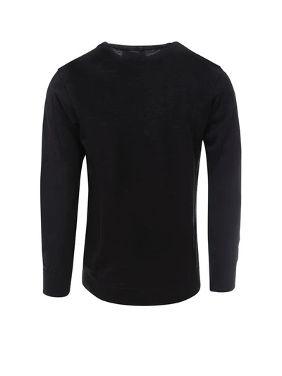 Maison Flaneur Technical Wool Sweater - Atterley In Black