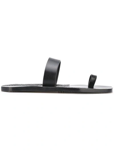 Rick Owens Toe Strap Sandals In Black