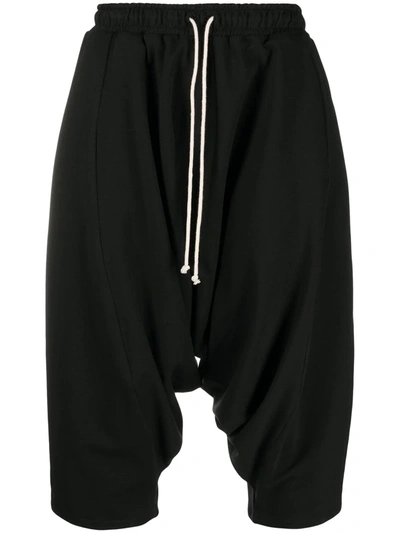 Alchemy Cropped Dropped-crotch Trousers In Black