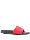Michael Michael Kors Gilmore Perforated Logo Slide Sandal In Red
