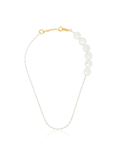 Alighieri Gold-plated Pearl Necklace In White