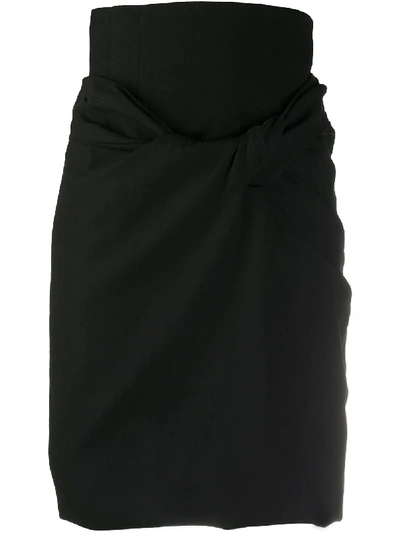 Pre-owned Comme Des Garçons 1990 Foldover Skirt In Black