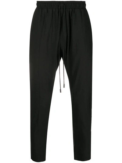 Alchemy High-waisted Tapered Trousers In Black