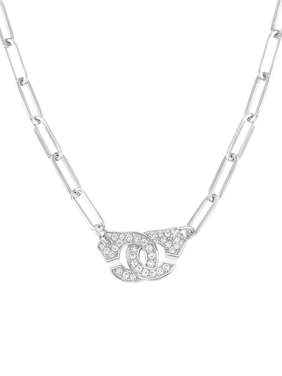 Dinh Van Women's Menottes 18k White Gold & Diamonds Chain Necklace In Diamond White Gold