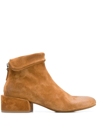 Marsèll Oversized Heel Ankle Boots In Neutral