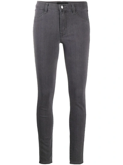 J Brand Purity High-rise Skinny Jeans In Black