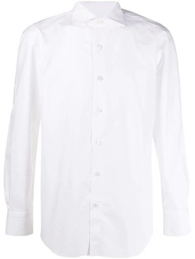 Finamore 1925 Napoli Plain Long-sleevedshirt In White