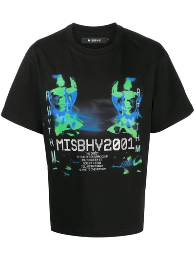 Misbhv Graphic-print Cotton T-shirt In Black