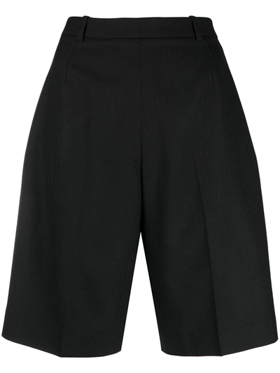 Saint Laurent Knee-length Tailored Shorts In Black