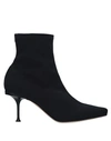 Sergio Rossi Ankle Boots With Back Logo Plaque In Black