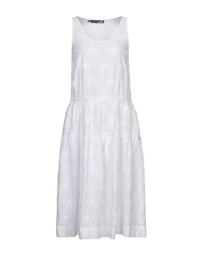Love Moschino Tiered Lace Midi Dress-white