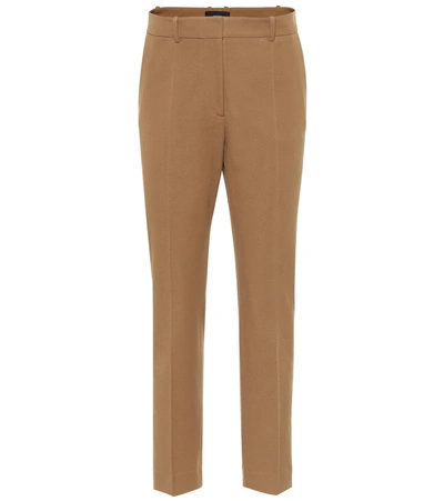 Joseph Coleman Stretch-gabardine Cigarette Pants In Beige