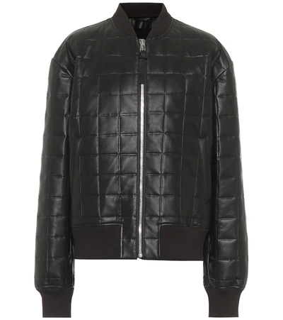 Bottega Veneta Women's Quilted Leather & Silk Bomber Jacket In Brown