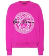Versace Gv Signature Medusa Cotton Sweatshirt In Pink
