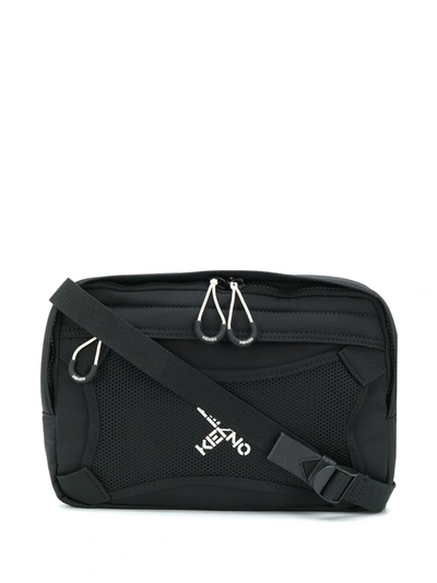 Kenzo Harness Belt Bag Little X Logo In Black,white