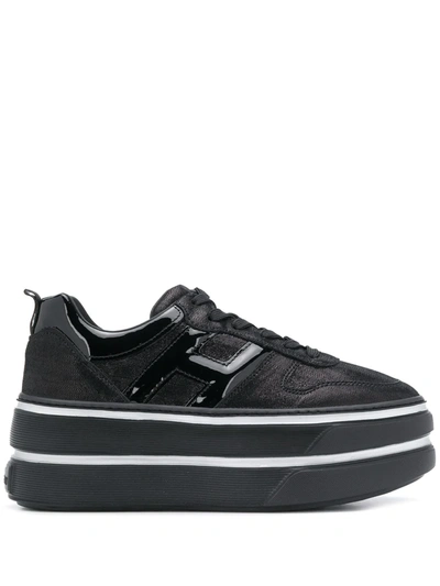 Hogan Platform Low-top Sneakers In Black