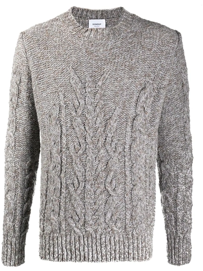 Dondup Cable-knit Jumper In Grey
