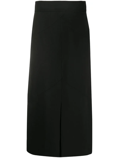 Isabel Marant Midi-length Tonal Stitch Skirt In Black