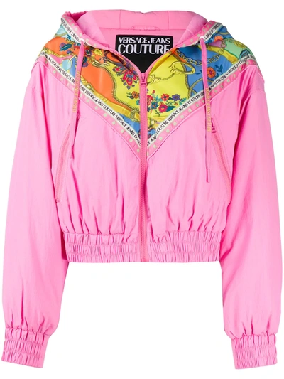 Versace Jeans Couture Colour-block Bomber Jacket In Pink
