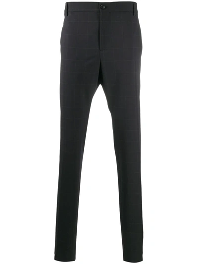 Versace Cropped Tailored Trousers In Black