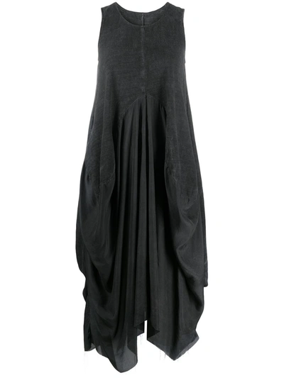 Uma Wang Draped Design Dress In Black