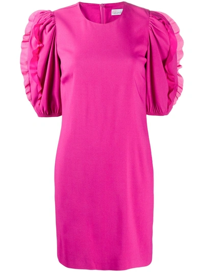 Red Valentino Kleid Mit Rüschen In Pink