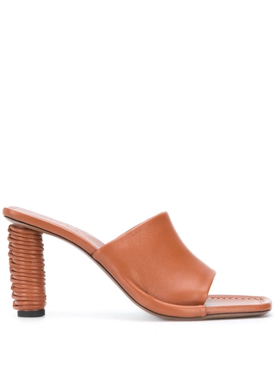 Neous Ginan Heeled Mules In Brown