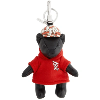 Burberry Thomas Bear Monogram Charm In Black