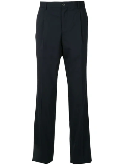 Kent & Curwen Straight-leg Tailored Trousers In Blue