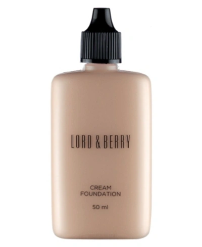 Lord & Berry Face Cream Foundation In Almond